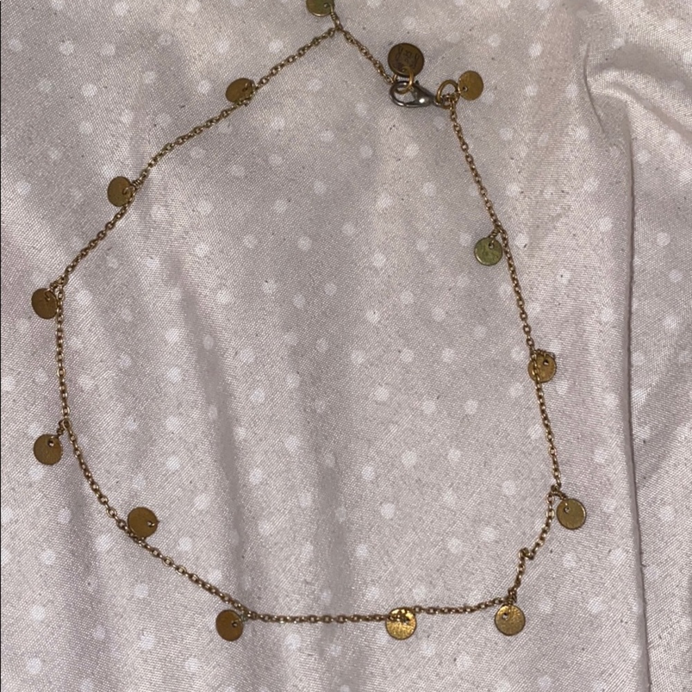 raw and rebellious gold coin necklace